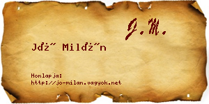 Jó Milán névjegykártya